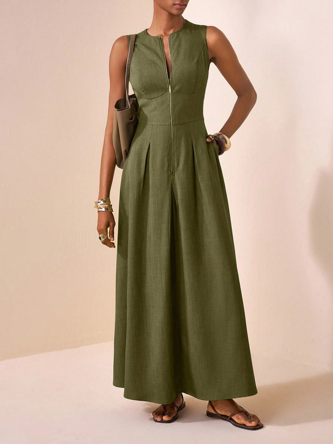 Rochie maxi SHEIN, verde