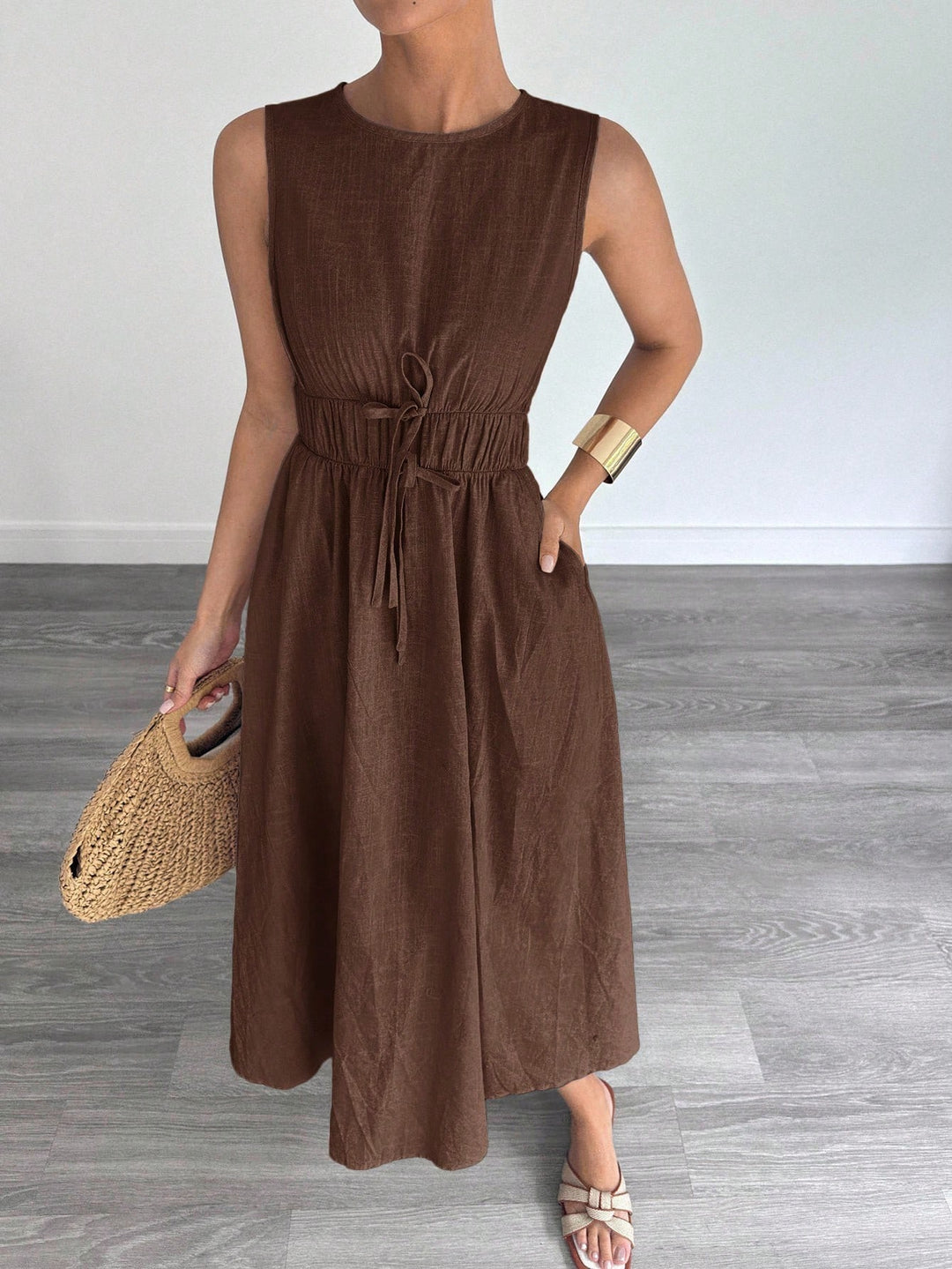 Rochie midi SHEIN, maro