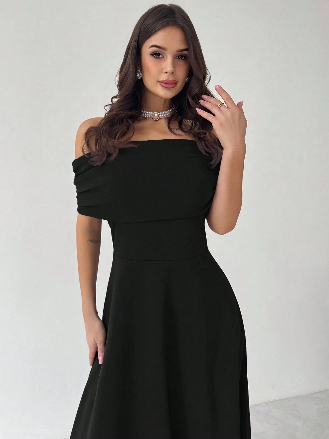 SHEIN maxi ruha, fekete