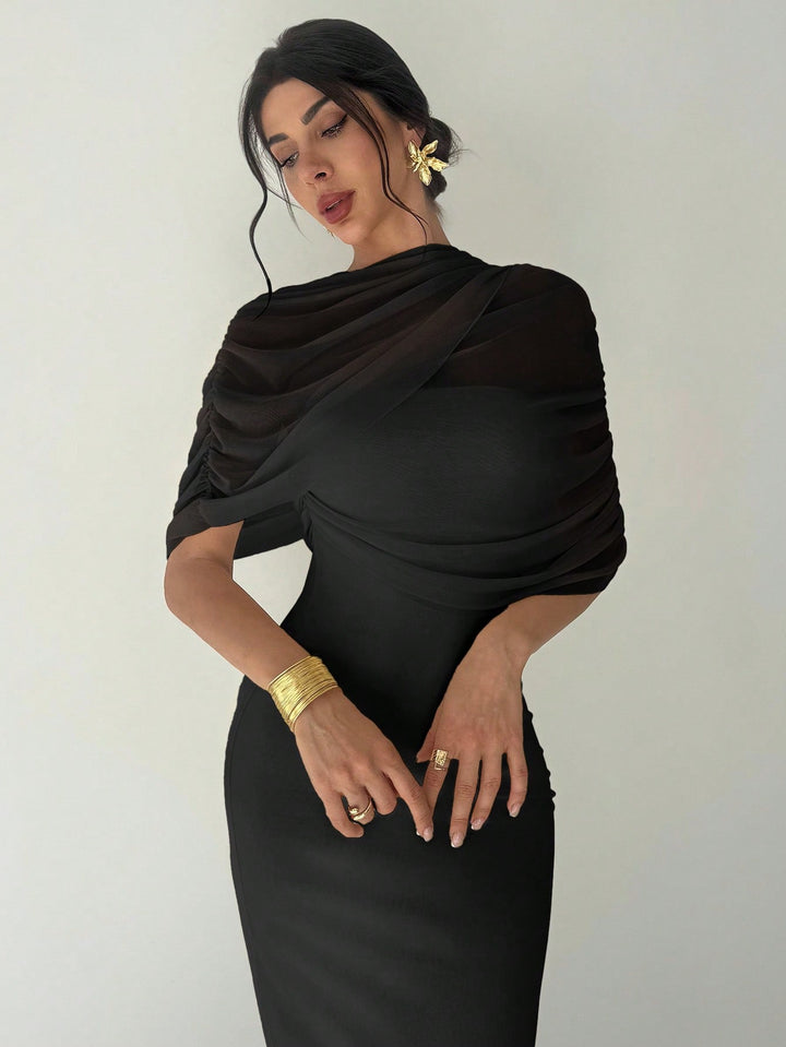 SHEIN maxi ruha, fekete