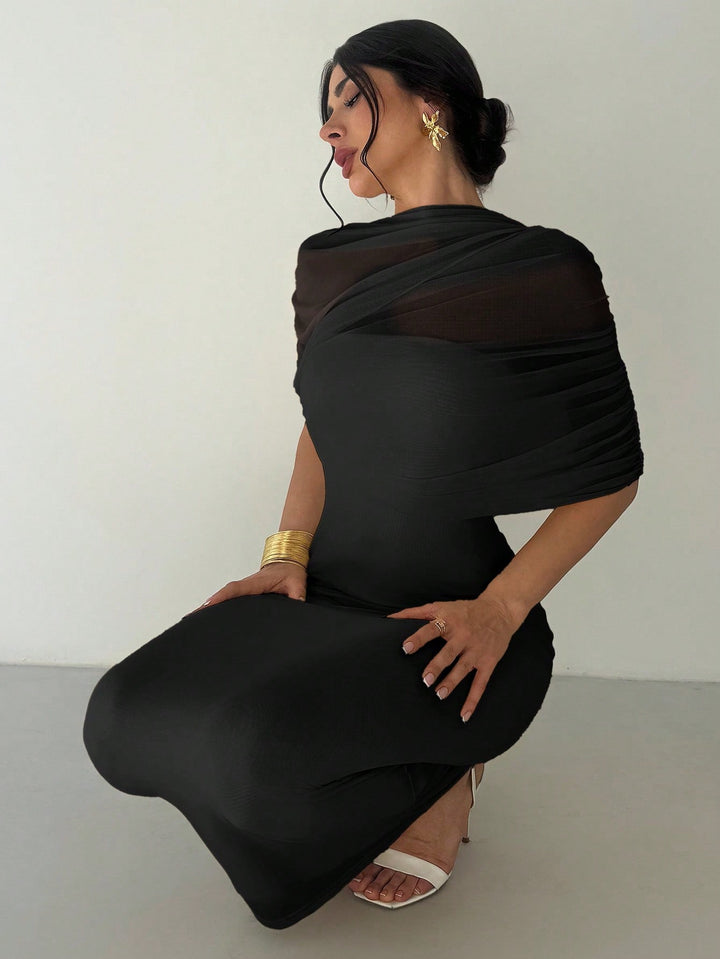 SHEIN maxi ruha, fekete