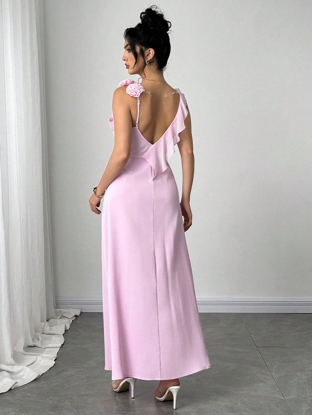 SHEIN maxi ruha, rózsaszín