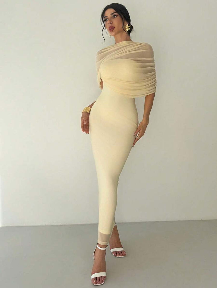 Rochie maxi SHEIN, crem