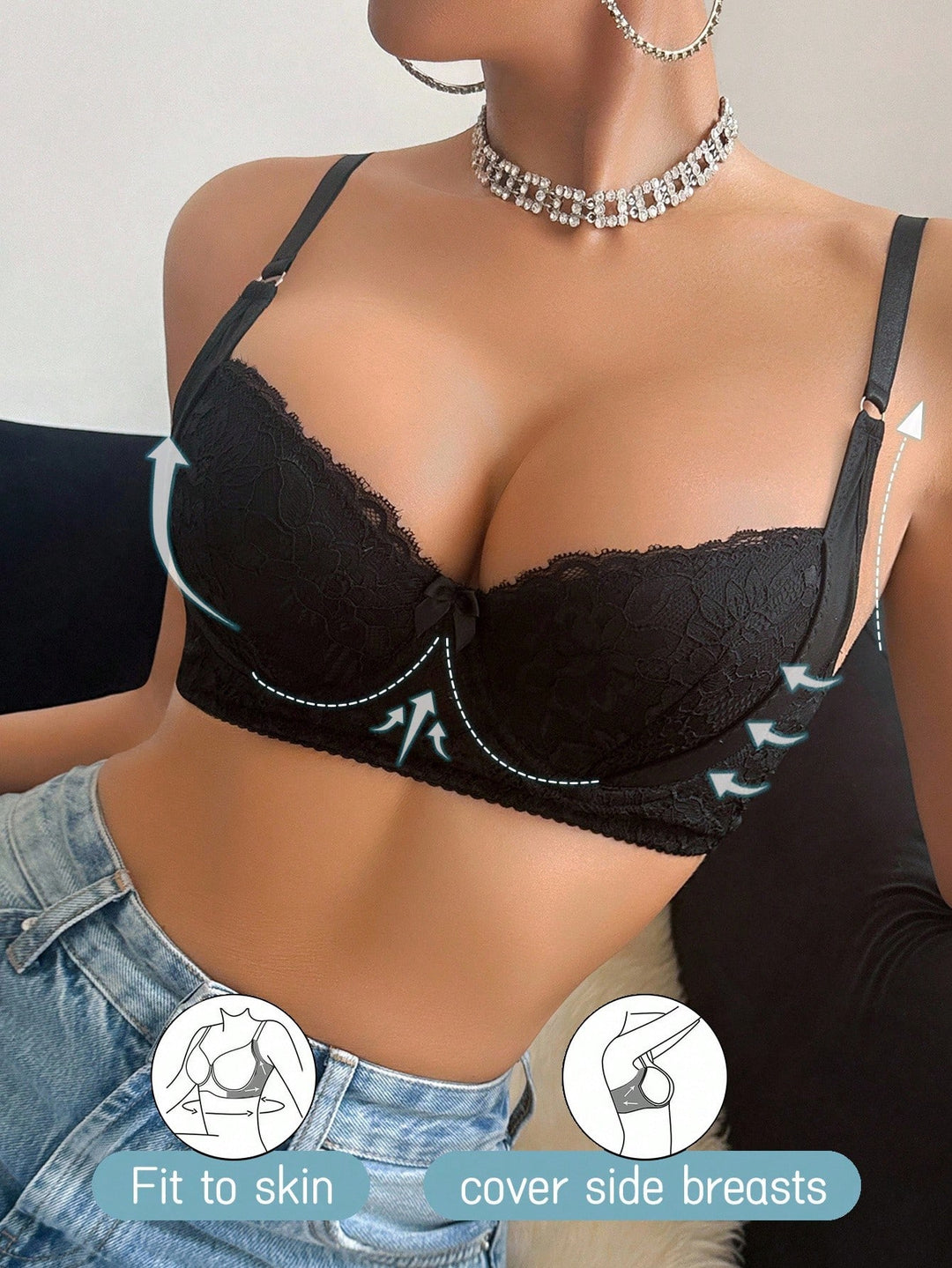 Sutien SHEIN, negru