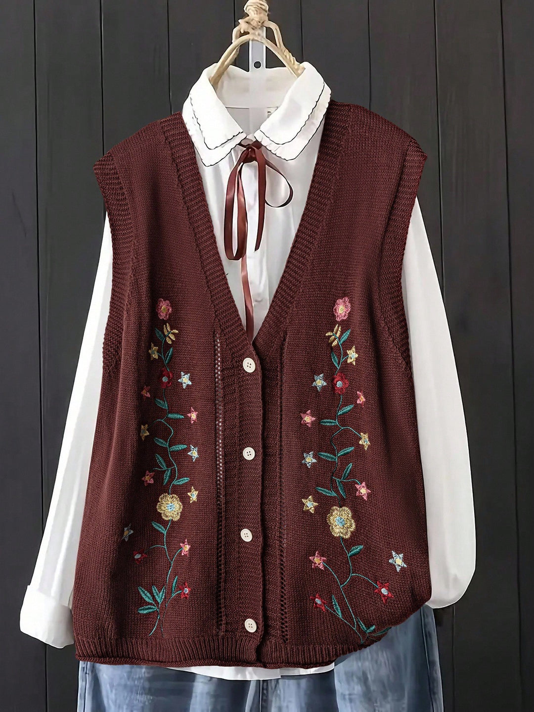 Cardigan SHEIN, maro