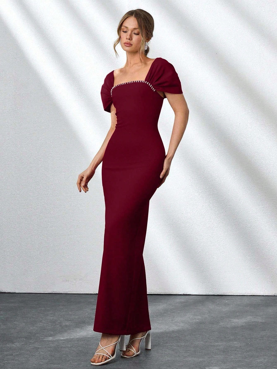 Rochie maxi SHEIN, vișiniu