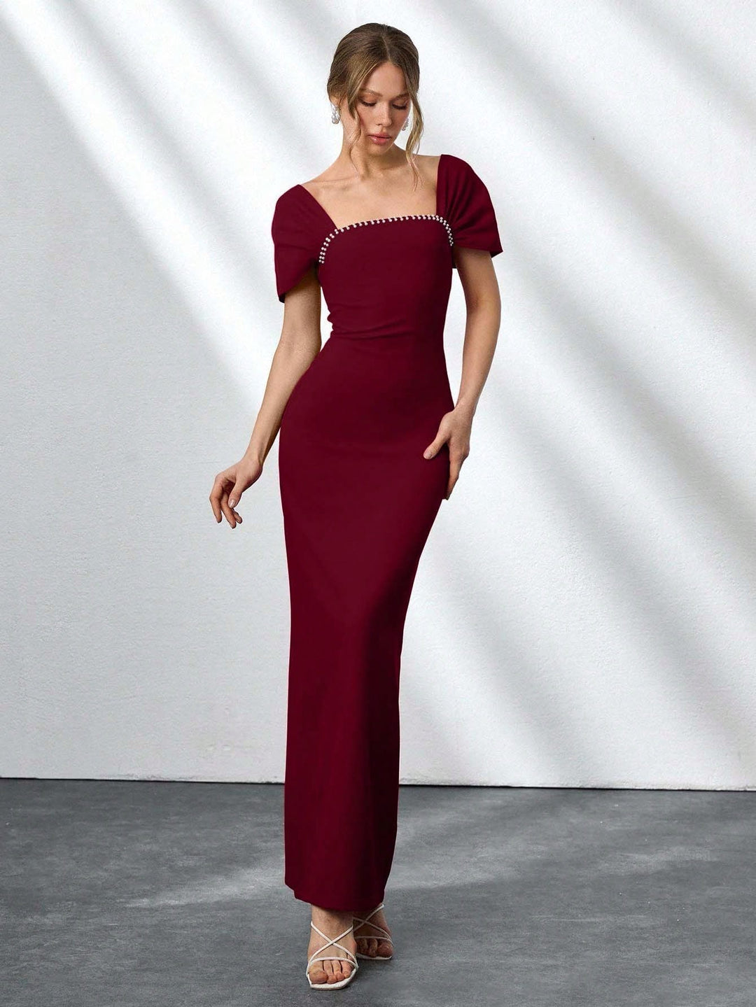 Rochie maxi SHEIN, vișiniu