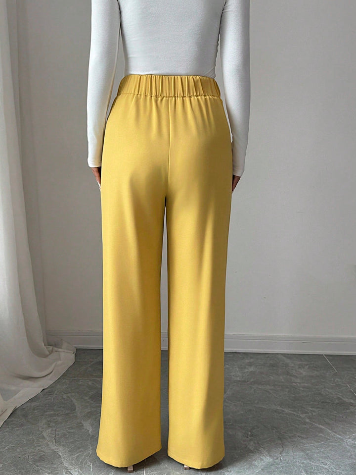 Pantaloni SHEIN, galben