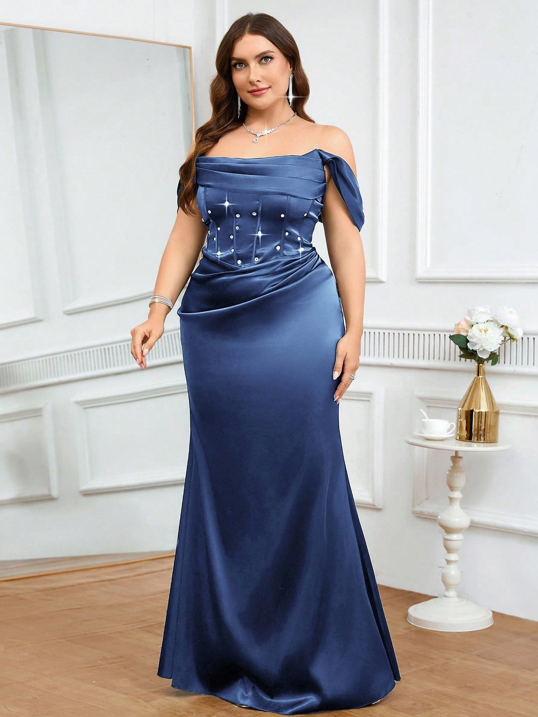Rochie de ocazie SHEIN, albastru