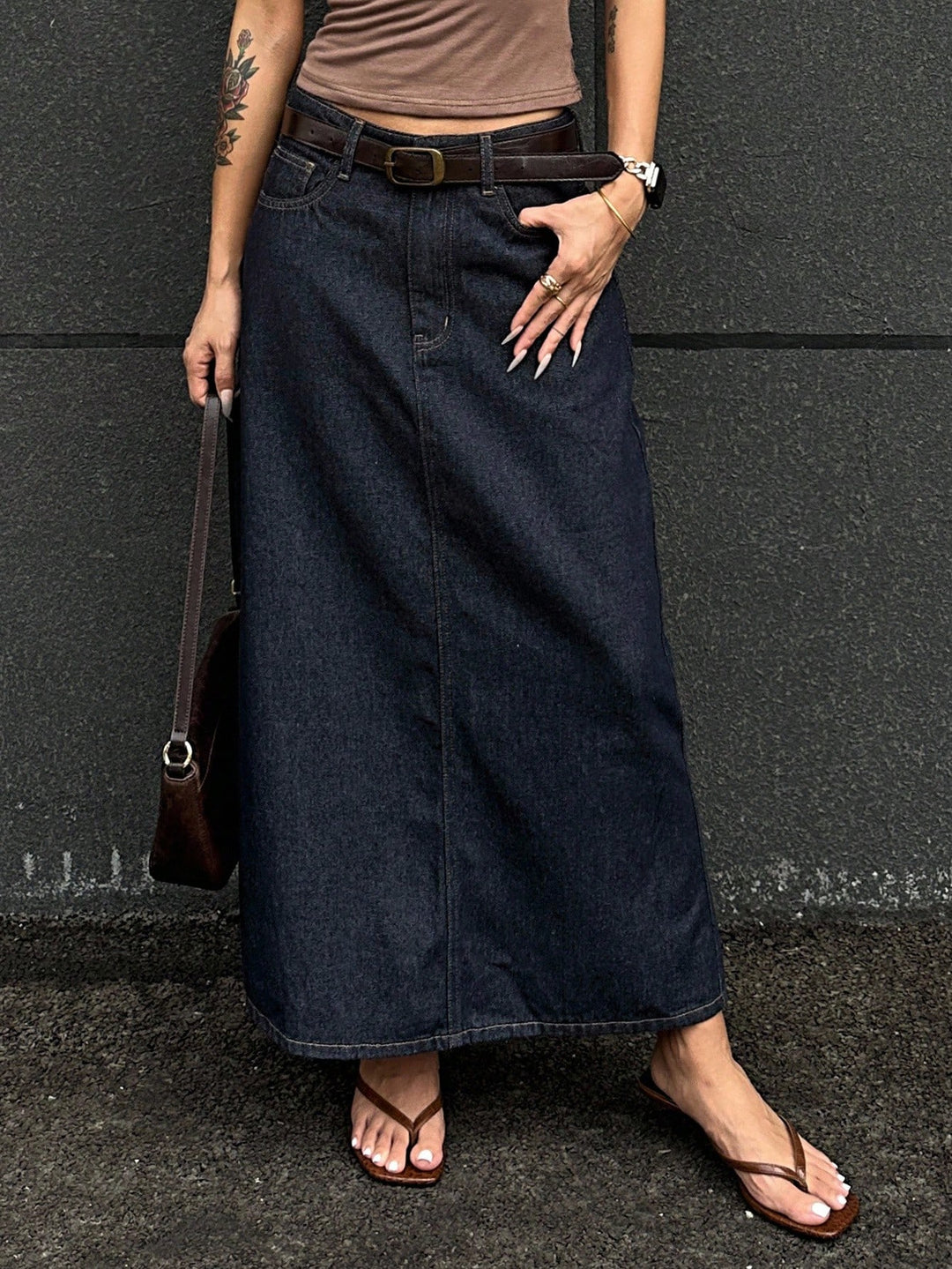 SHEIN maxi szoknya, kék