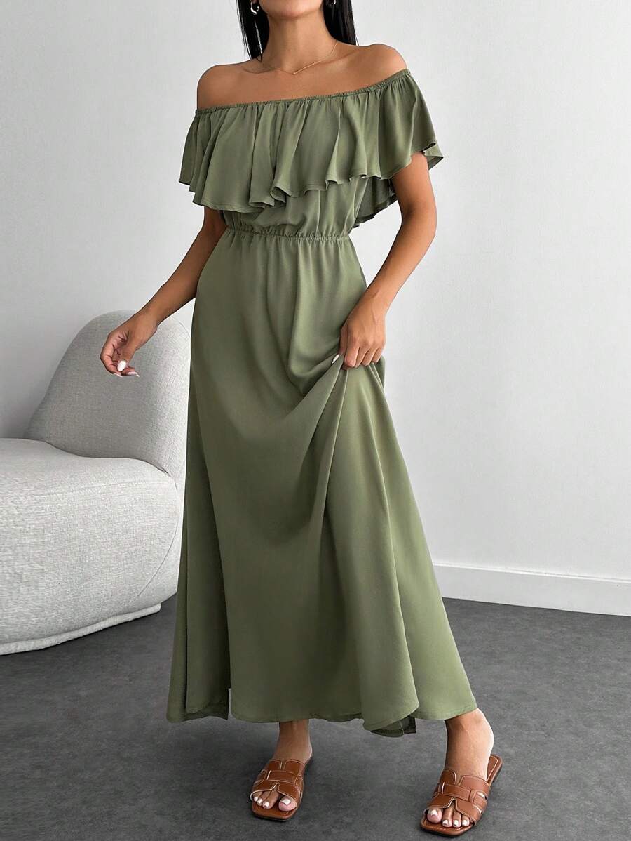 Rochie maxi SHEIN, verde