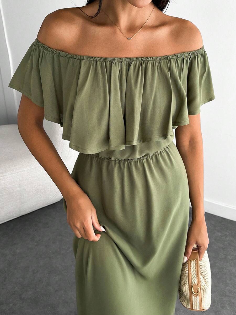 Rochie maxi SHEIN, verde