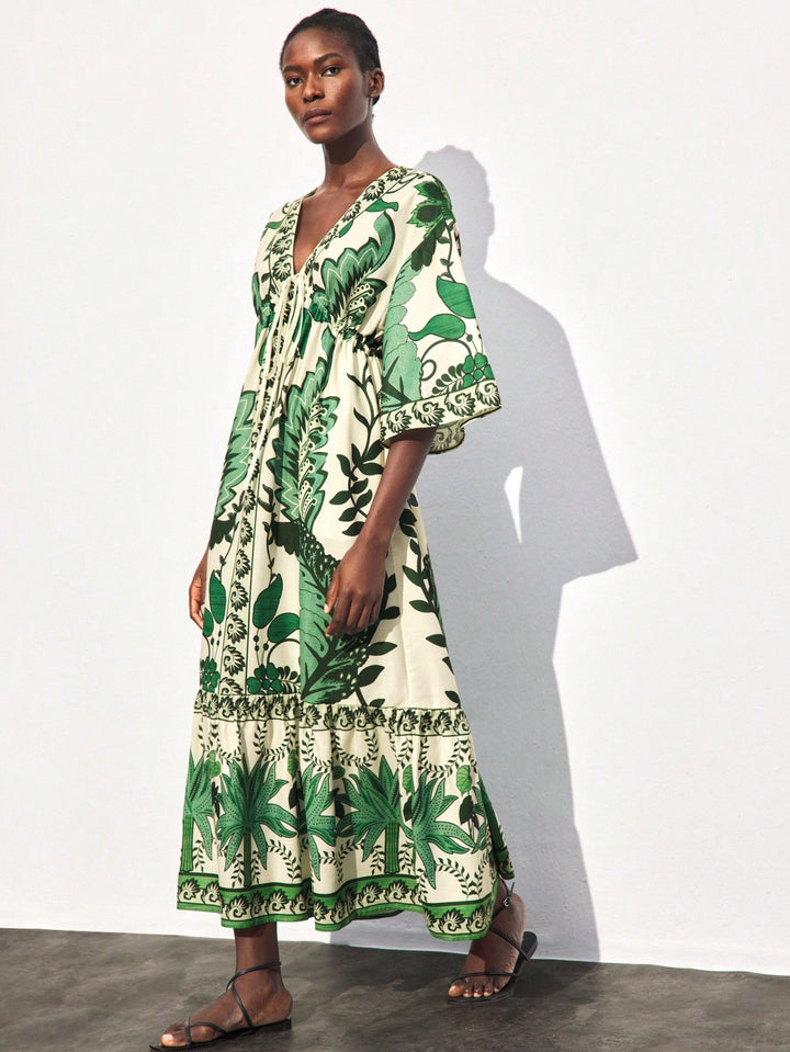 Rochie maxi SHEIN, verde