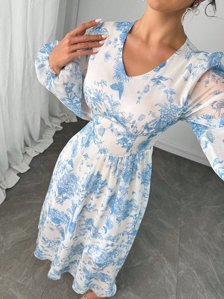 Rochie maxi SHEIN, albastru