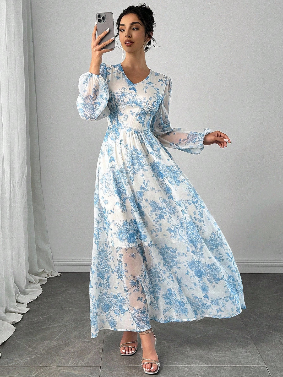 Rochie maxi SHEIN, albastru