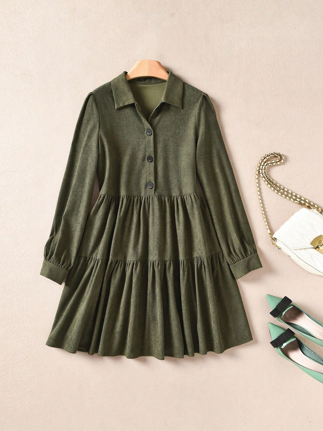 SHEIN rövid ruha, khaki
