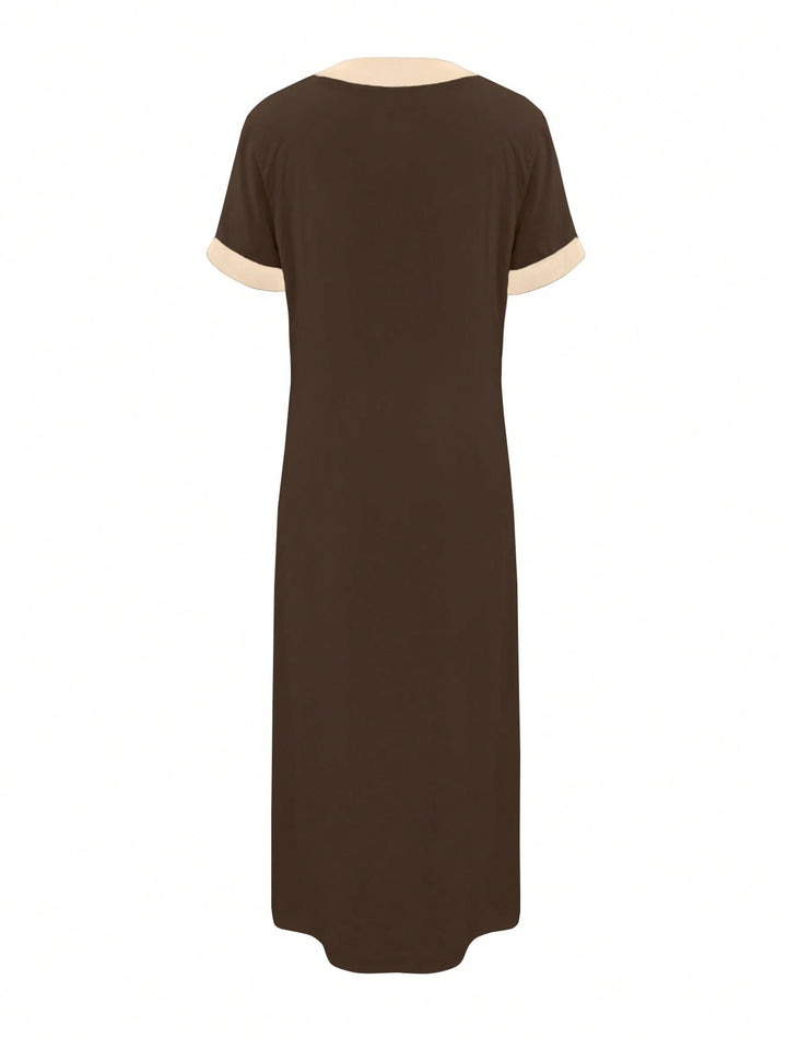 Rochie maxi SHEIN, maro