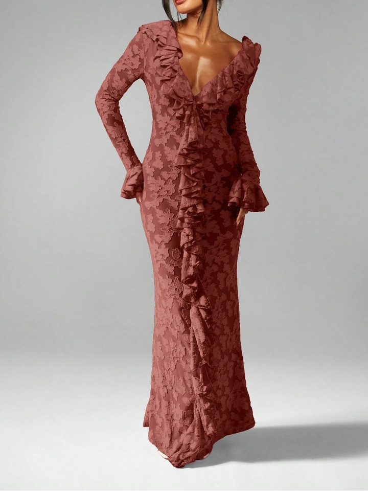 Rochie maxi SHEIN, maro