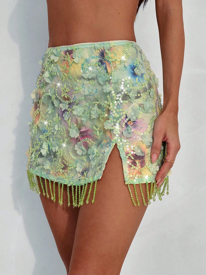 SHEIN Miniszoknya, zöld