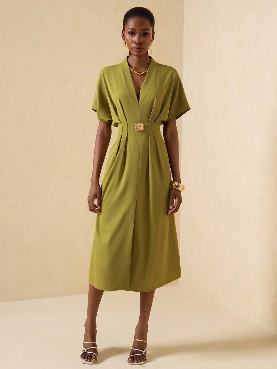 Rochie midi SHEIN, verde