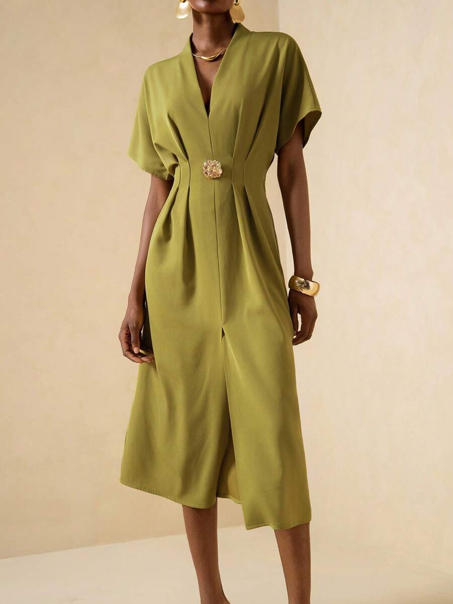 Rochie midi SHEIN, verde