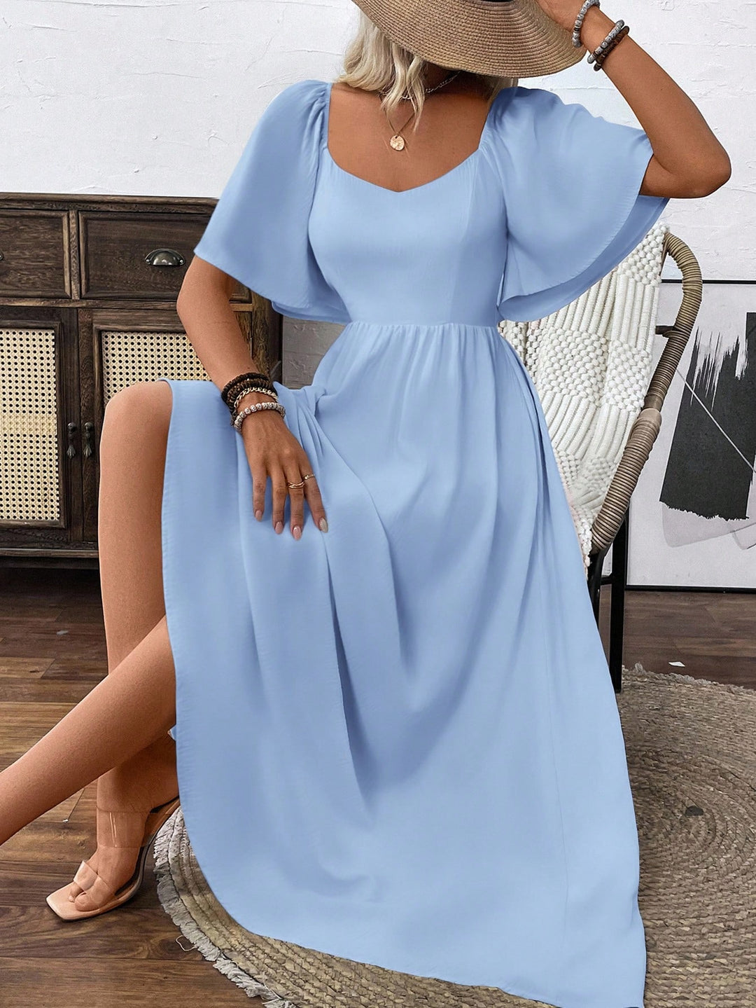 SHEIN maxi ruha, kék