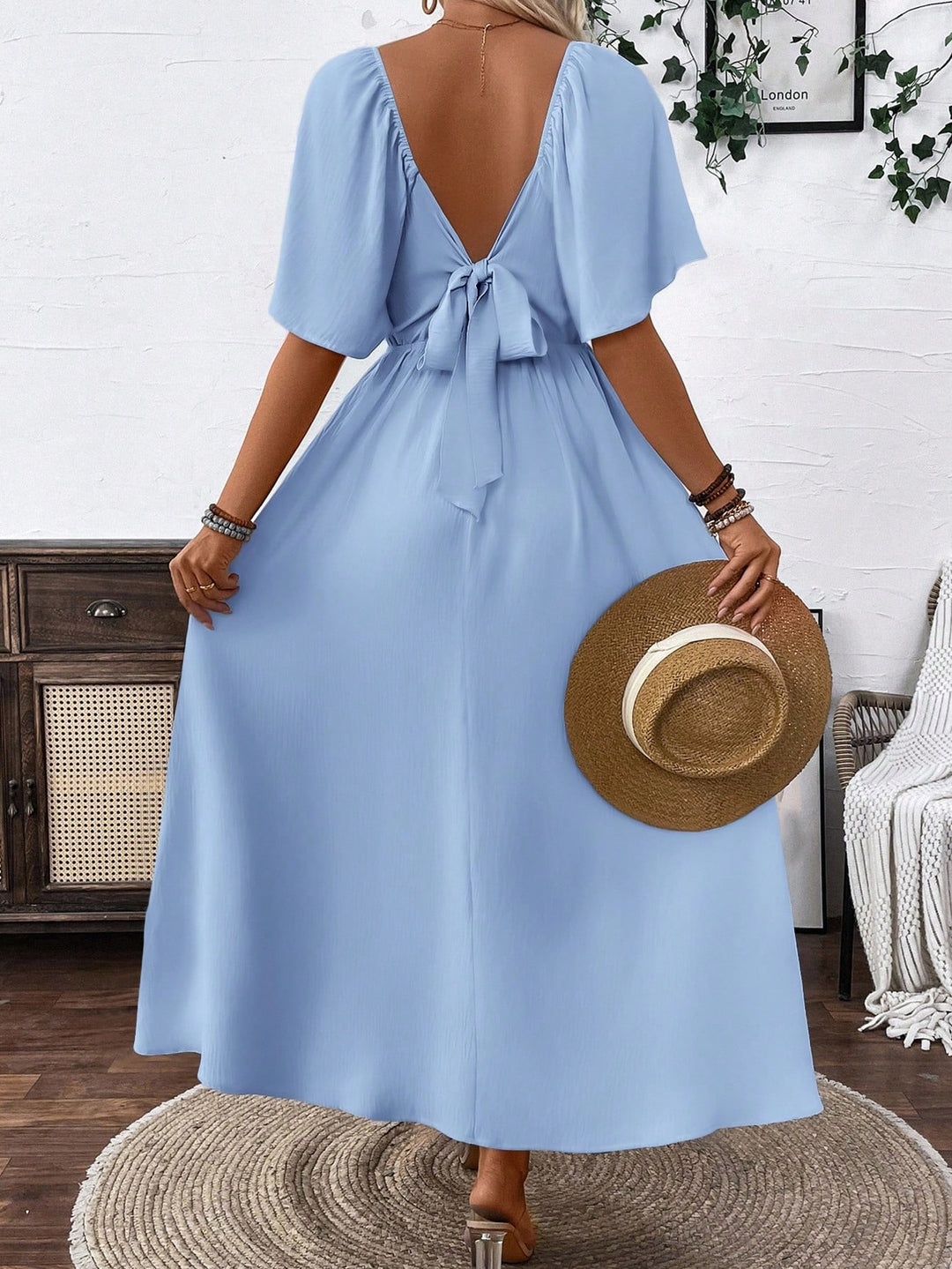 SHEIN maxi ruha, kék
