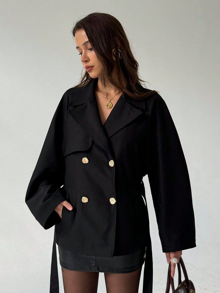 Trench SHEIN, negru