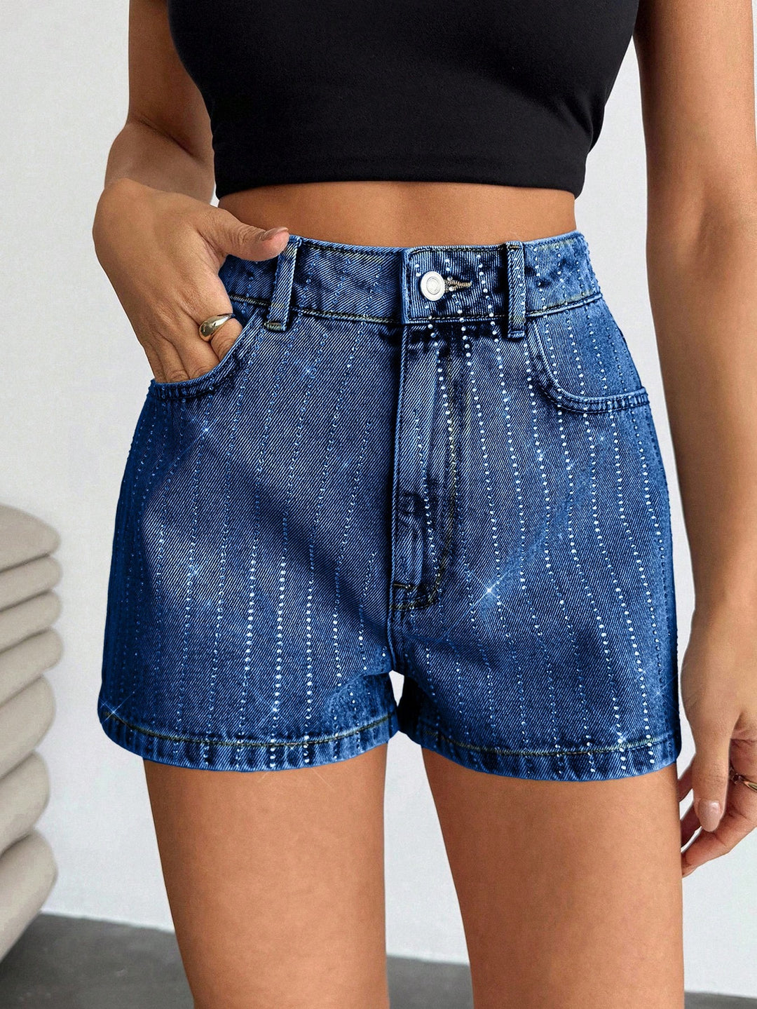 Rövidnadrág SHEIN, kék