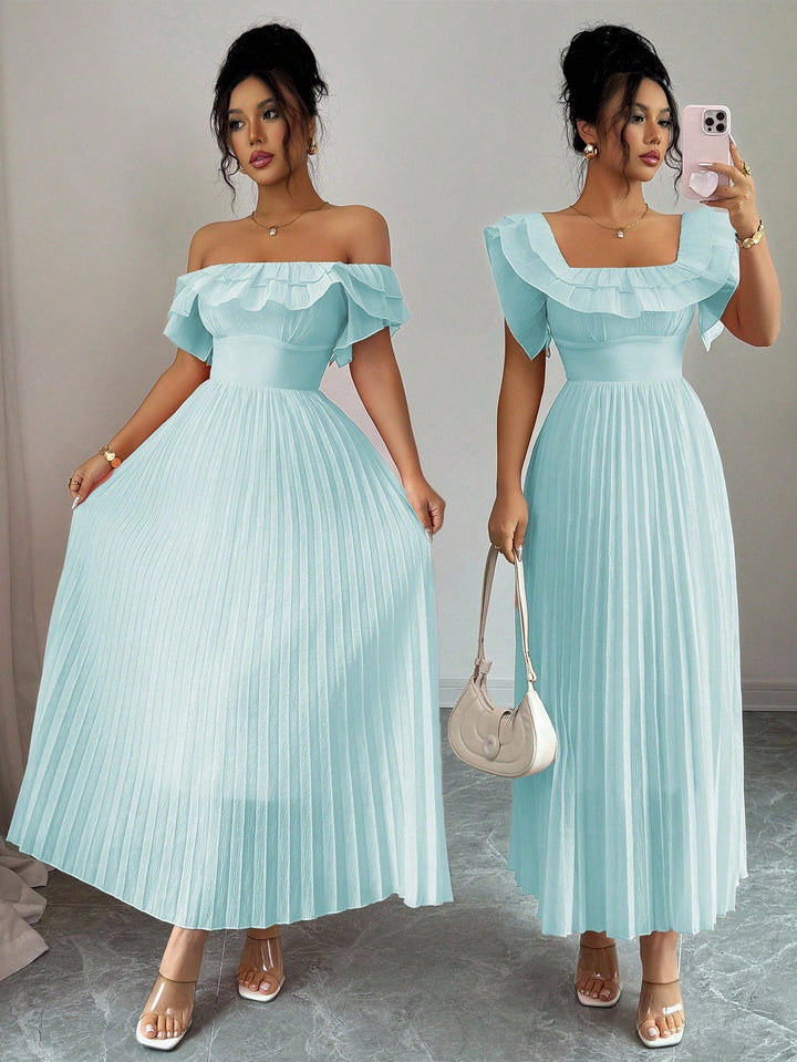 SHEIN midi ruha, türkiz