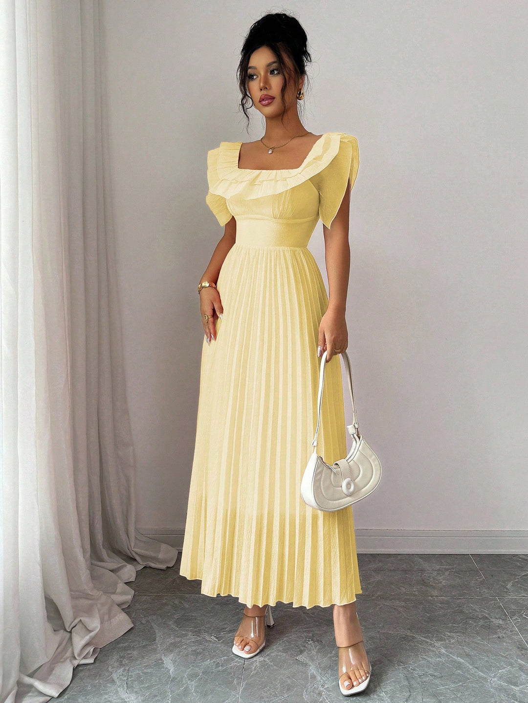 Rochie midi SHEIN, galben