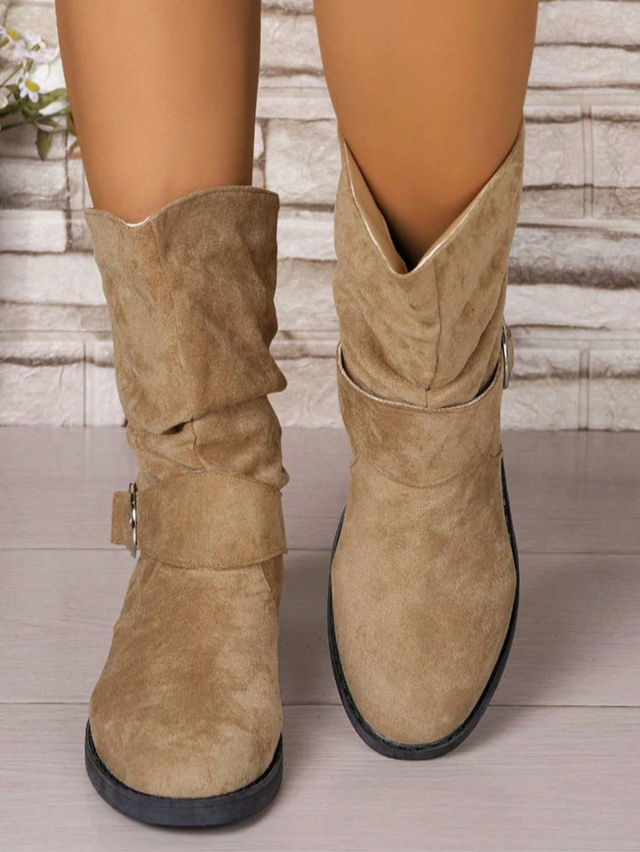 Botine SHEIN, maro