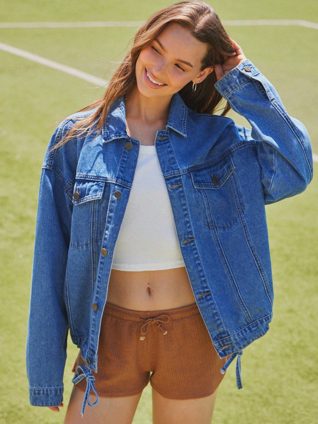 Jachetă denim SHEIN, albastru