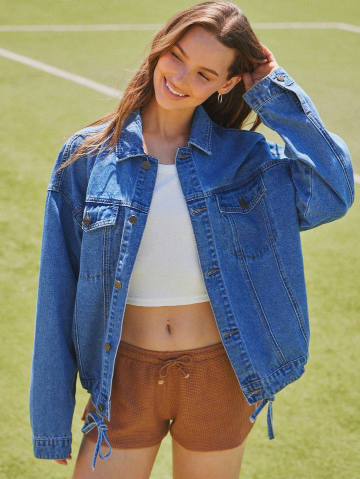 Jachetă denim SHEIN, albastru