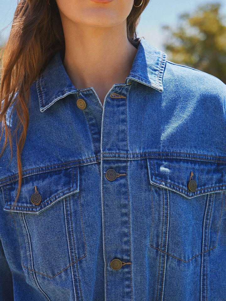 Jachetă denim SHEIN, albastru