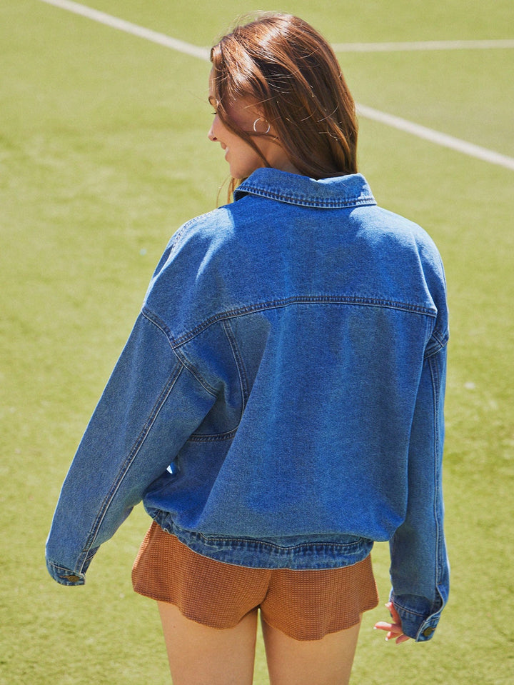 Jachetă denim SHEIN, albastru