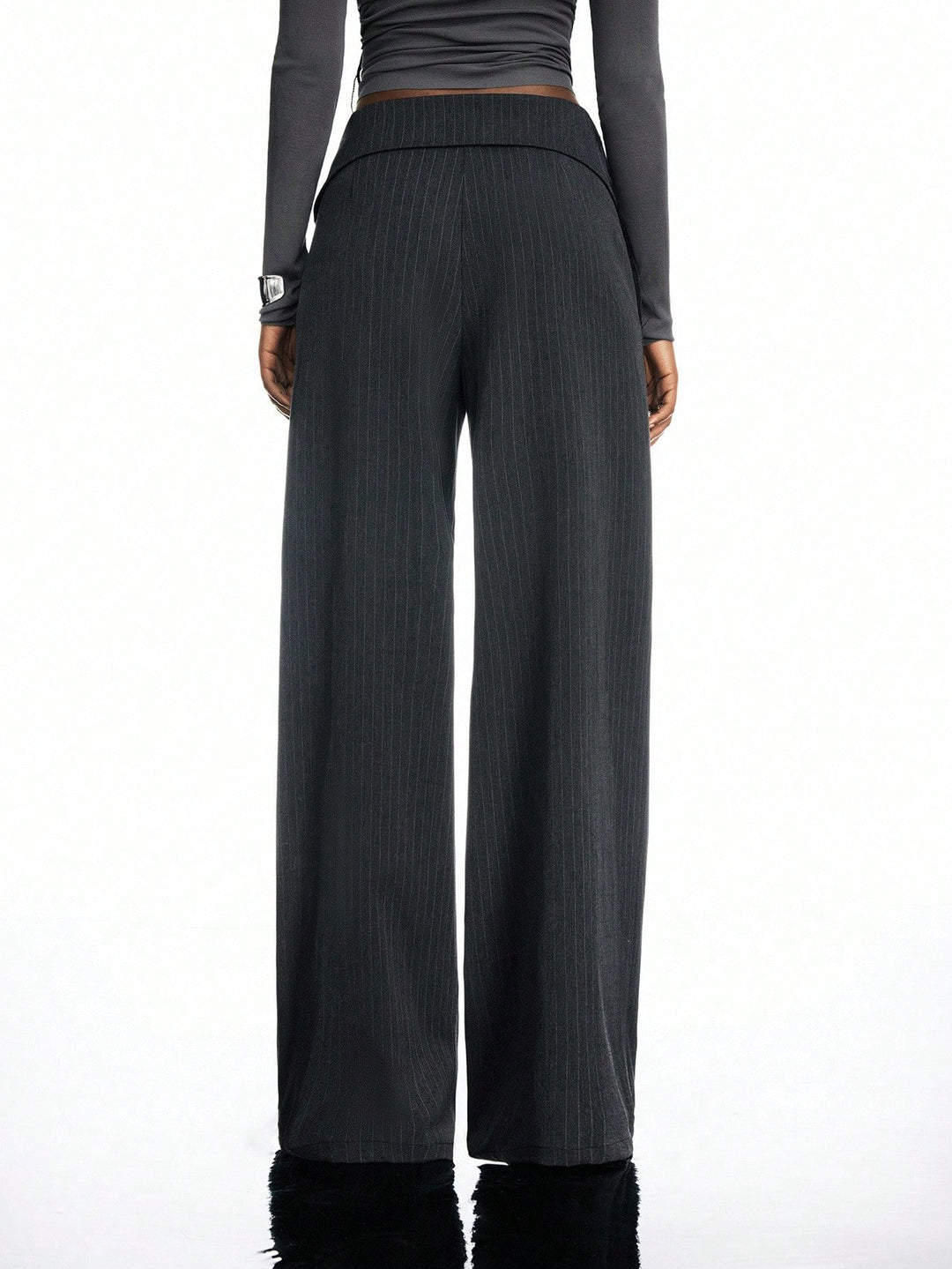Pantalon de costum SHEIN, gri