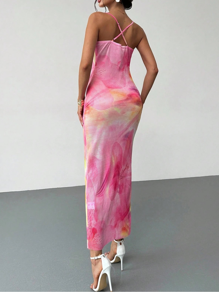 Shein maxi dress, color mix