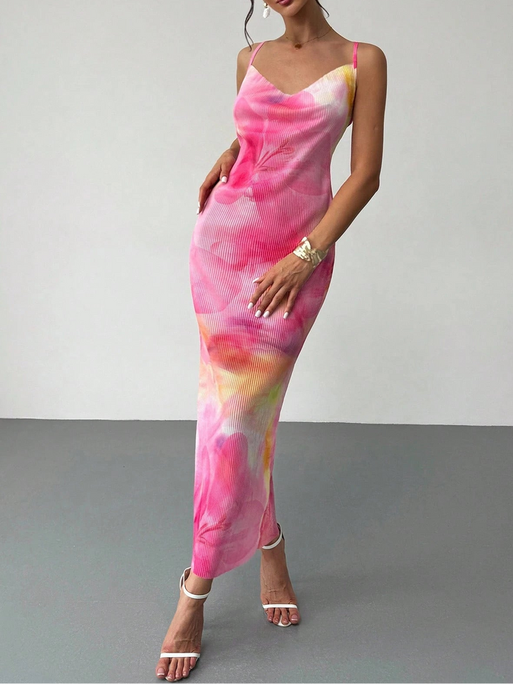 Shein maxi dress, color mix