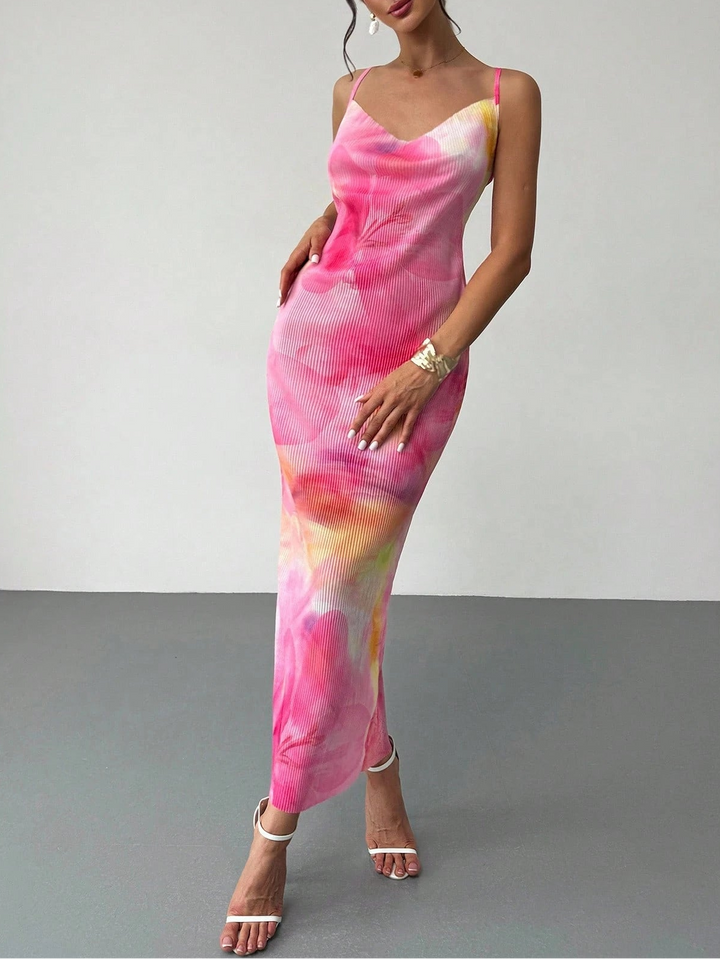 Shein maxi dress, color mix