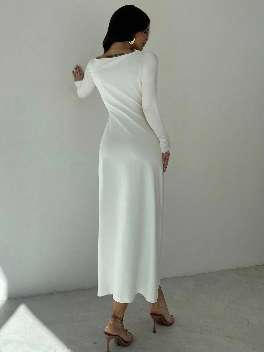 Rochie midi SHEIN, alb