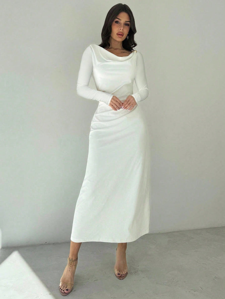 Rochie midi SHEIN, alb
