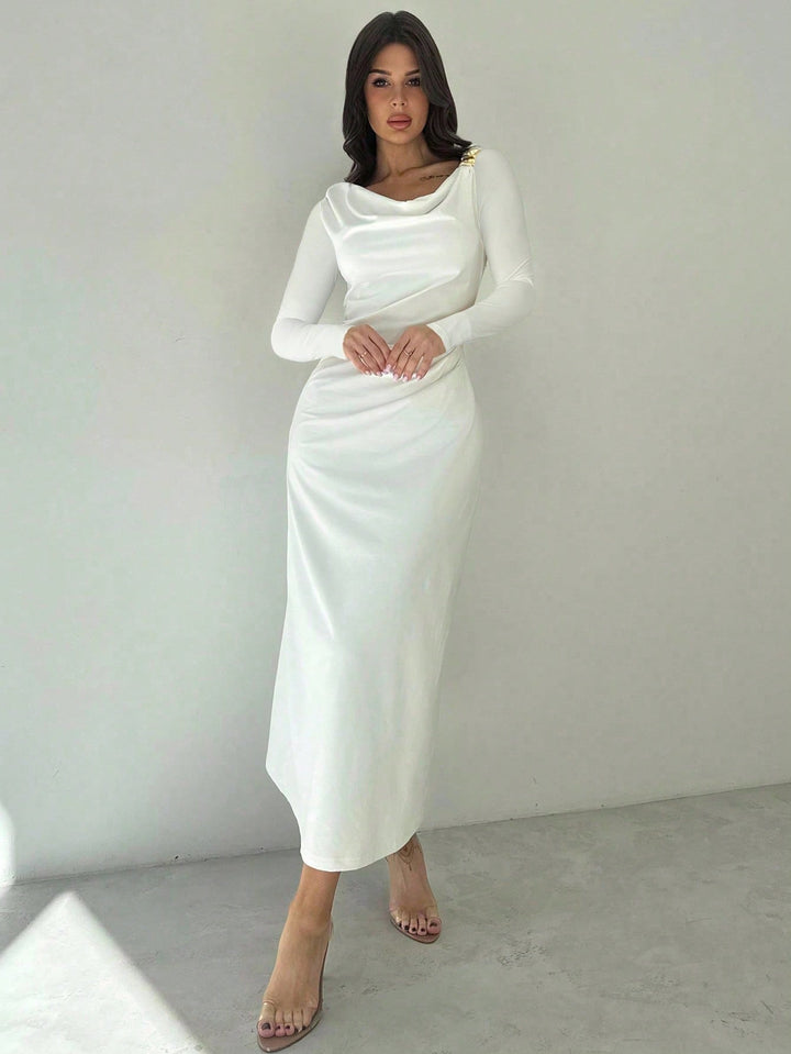 Rochie midi SHEIN, alb