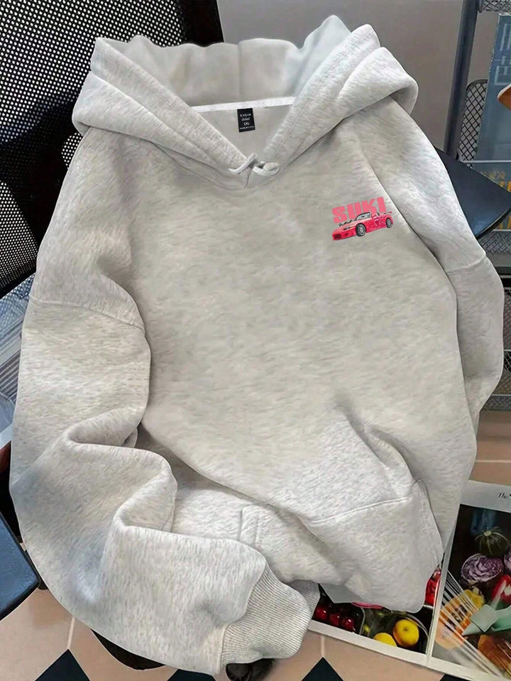 SHEIN kapucnis pulóver, szürke