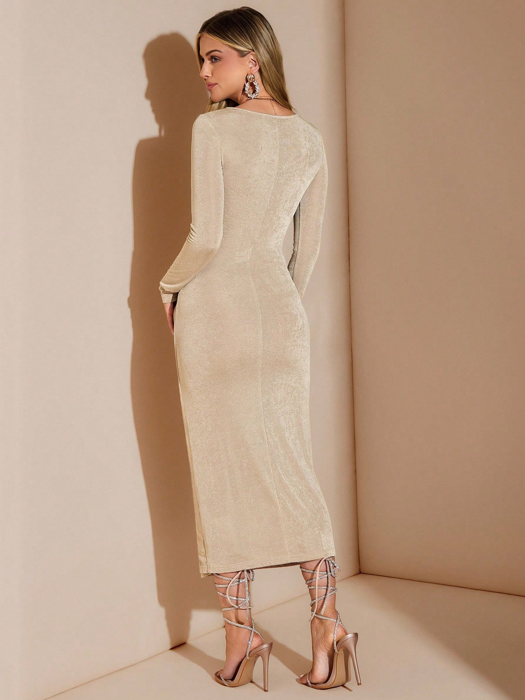 SHEIN maxi ruha, khaki