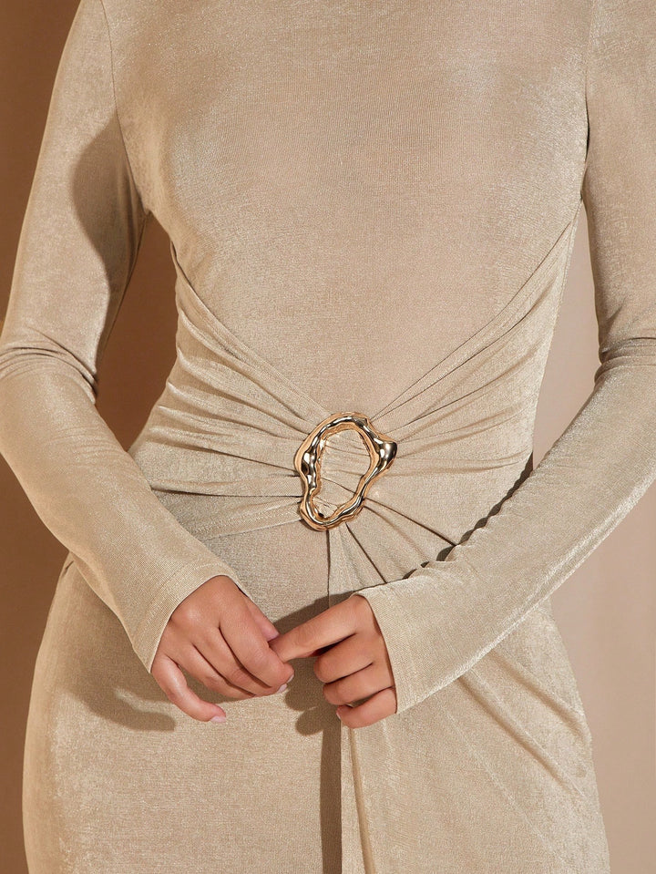 SHEIN maxi ruha, khaki