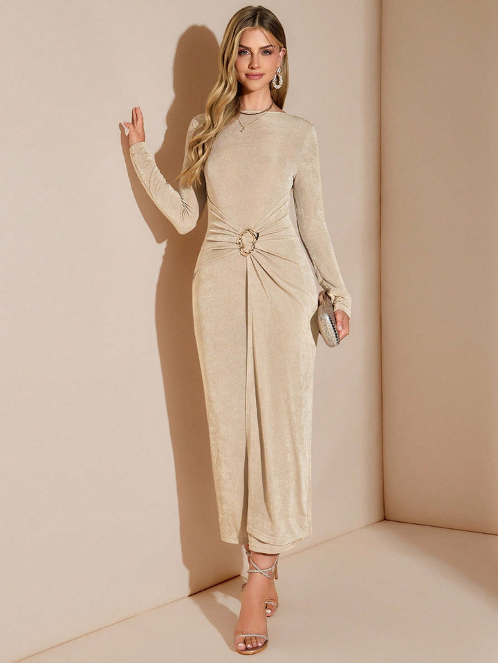 SHEIN maxi ruha, khaki