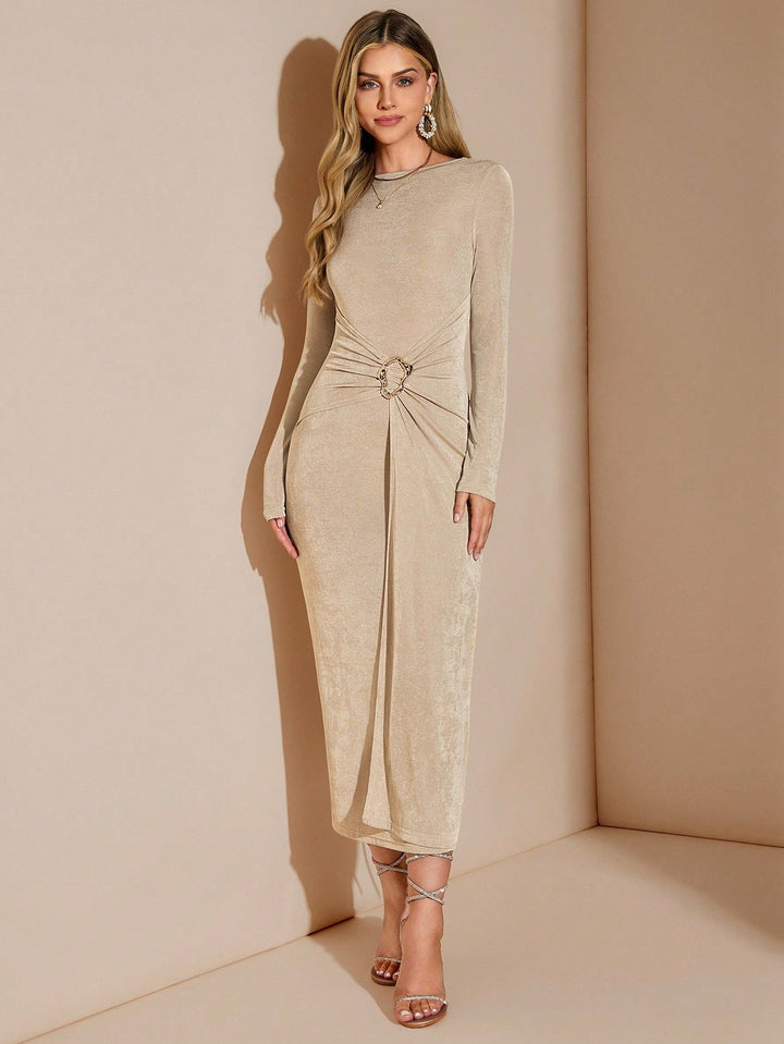 SHEIN maxi ruha, khaki