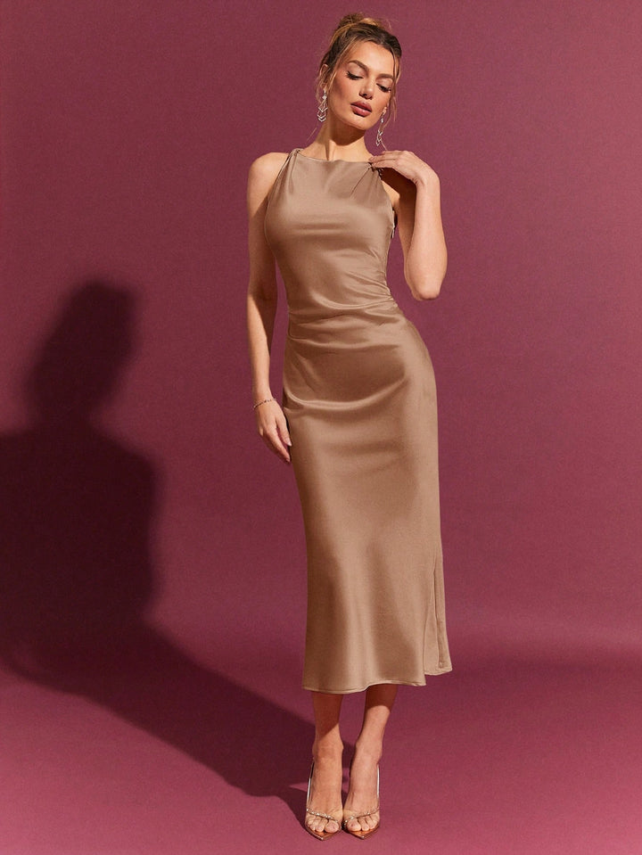 Rochie maxi SHEIN, maro