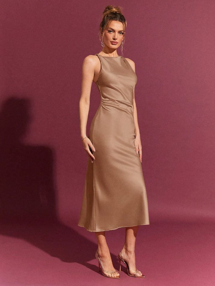 Rochie maxi SHEIN, maro